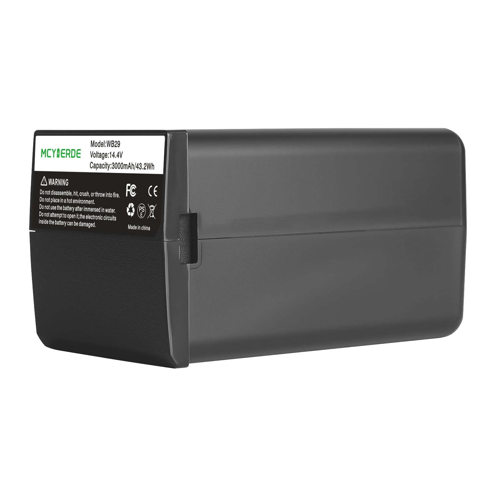 MCYIERDE WB29 Replacement Battery Compatible with Godox AD200 Pro, AD200 & Flashpoint eVOLV 200 / eVOLV 200 Pro Strobe Flash