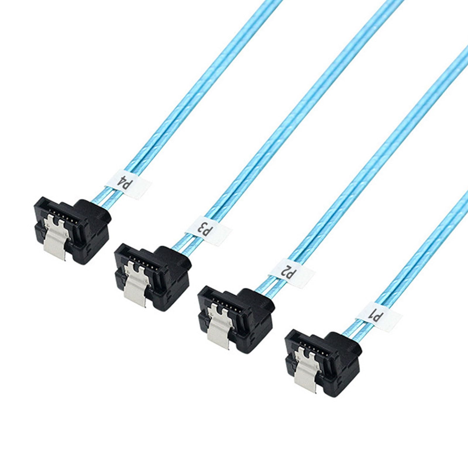 Cable SAS 4.0 de 4 vías para solucionar falta de espacio en host con conector de 90 grados 8