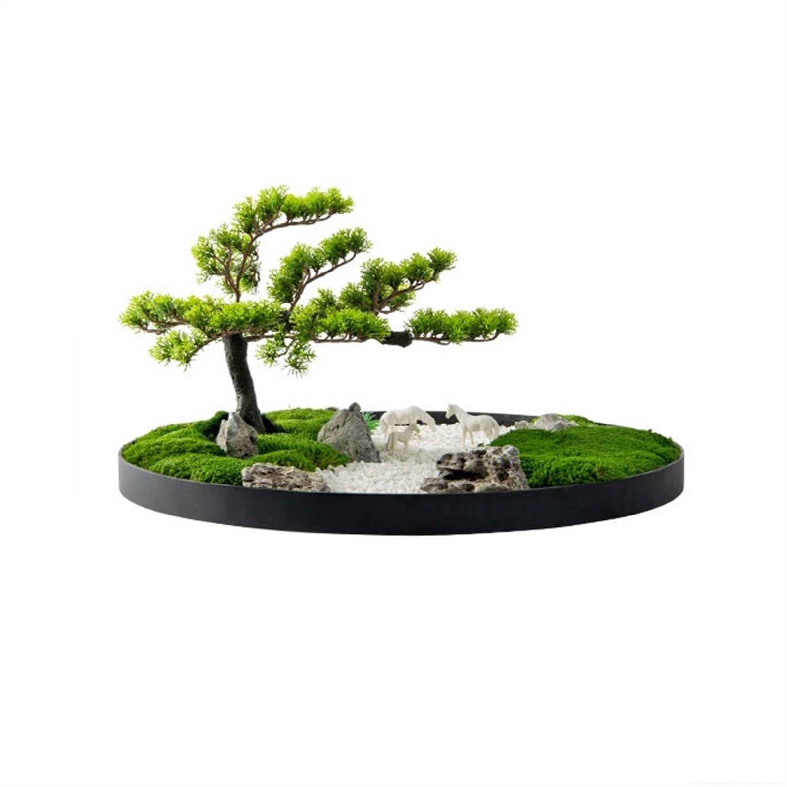 Bonsaï Artificiel Ornements d'arbre de Simulation de Table d'hôtel Floral de Luxe léger Ornements de Table Ronde Centre de Tour Ornements de Verdure Chinois décoratifs Fausses Plantes