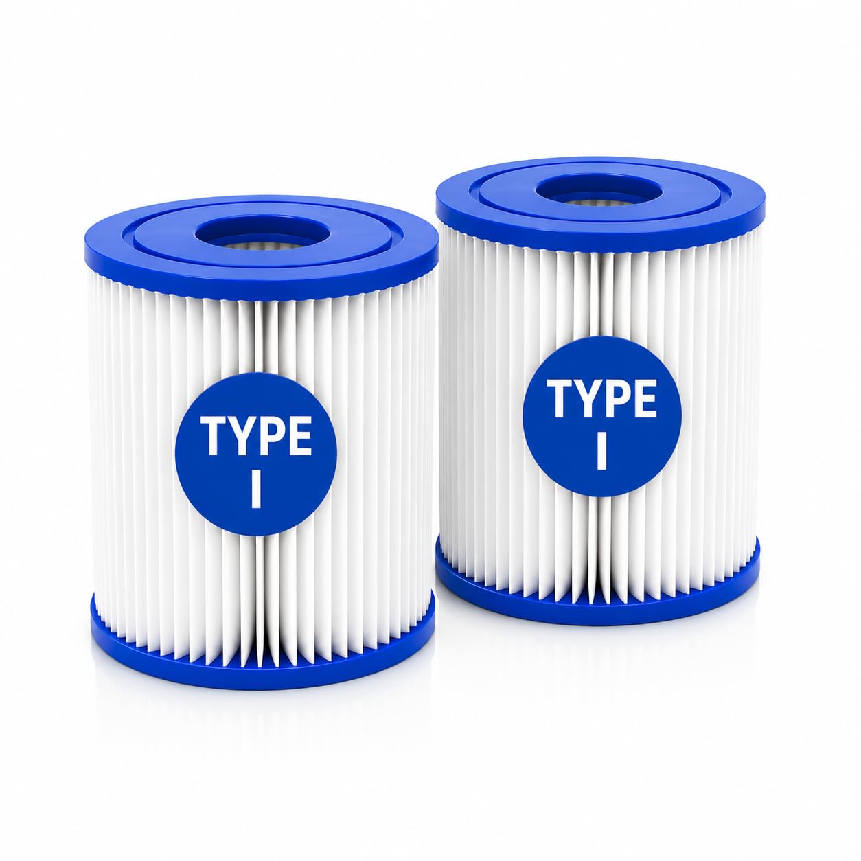 Lot de 2 filtres de piscine compatibles avec Bestway filtre de type I 58093, filtre de spa 8,9 x 8,9 cm, pompe de piscine Flowclear 58381 58511e 300/330 gal/h (220-240 V), (lot de 2)