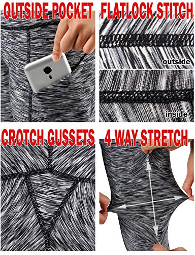 image for ODODOS Women's High Waist Yoga Capris with Pockets,Tummy Control,Worko