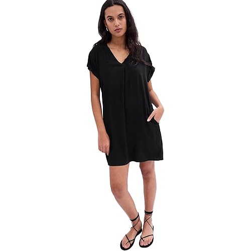GAP Womens Short Sleeve V-Neck Dress