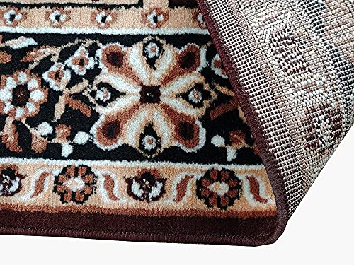 Image of Soft Washable Beautiful Acrylic Rugs for Home Decor Living Room 5x7 feet (150 x 200 CM) Brown