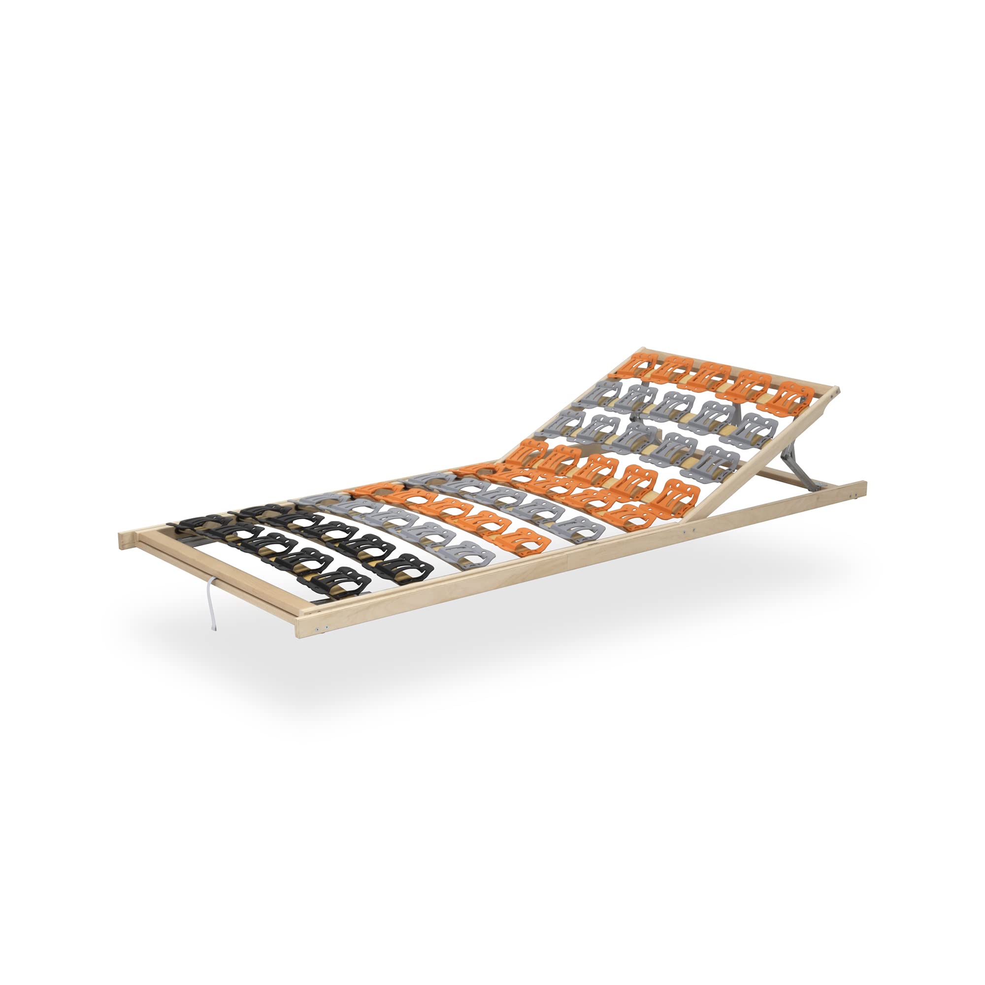 i-flair 7-Zonen Lattenrost TFlex50KF 120x200 cm Teller Lattenrahmen Hergestellt in der EU - mit Kopf- und Fußverstellung