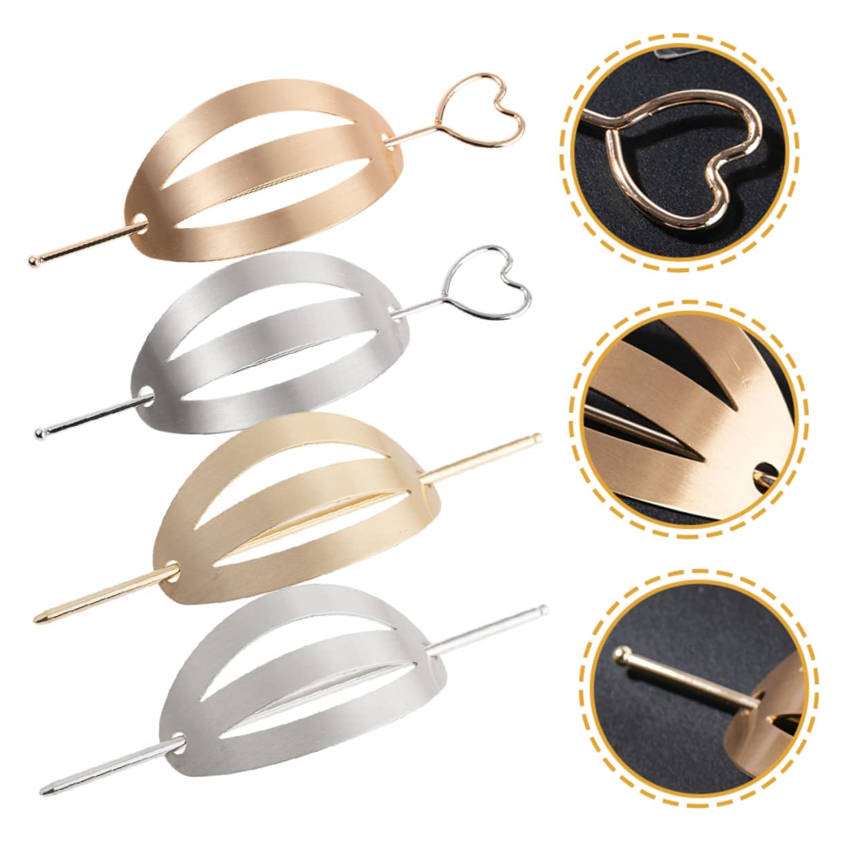 12stücke Teiliges Metall Haarnadeln Herzform Für Duttfrisuren Elegante Haaraccessoires Für Frauen Für Verschiedene Haarfarben Und Outfits Langlebig Und Leicht