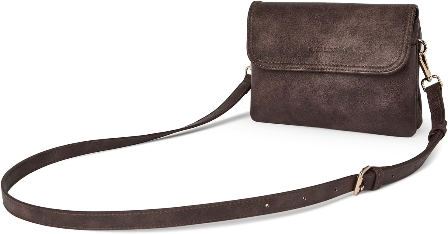 CHOLISS Small Crossbody Bags for Women, Vegan Leather Cell Phone Purse, Mini Travel Purse with Adjustable Strap Womens Gifts