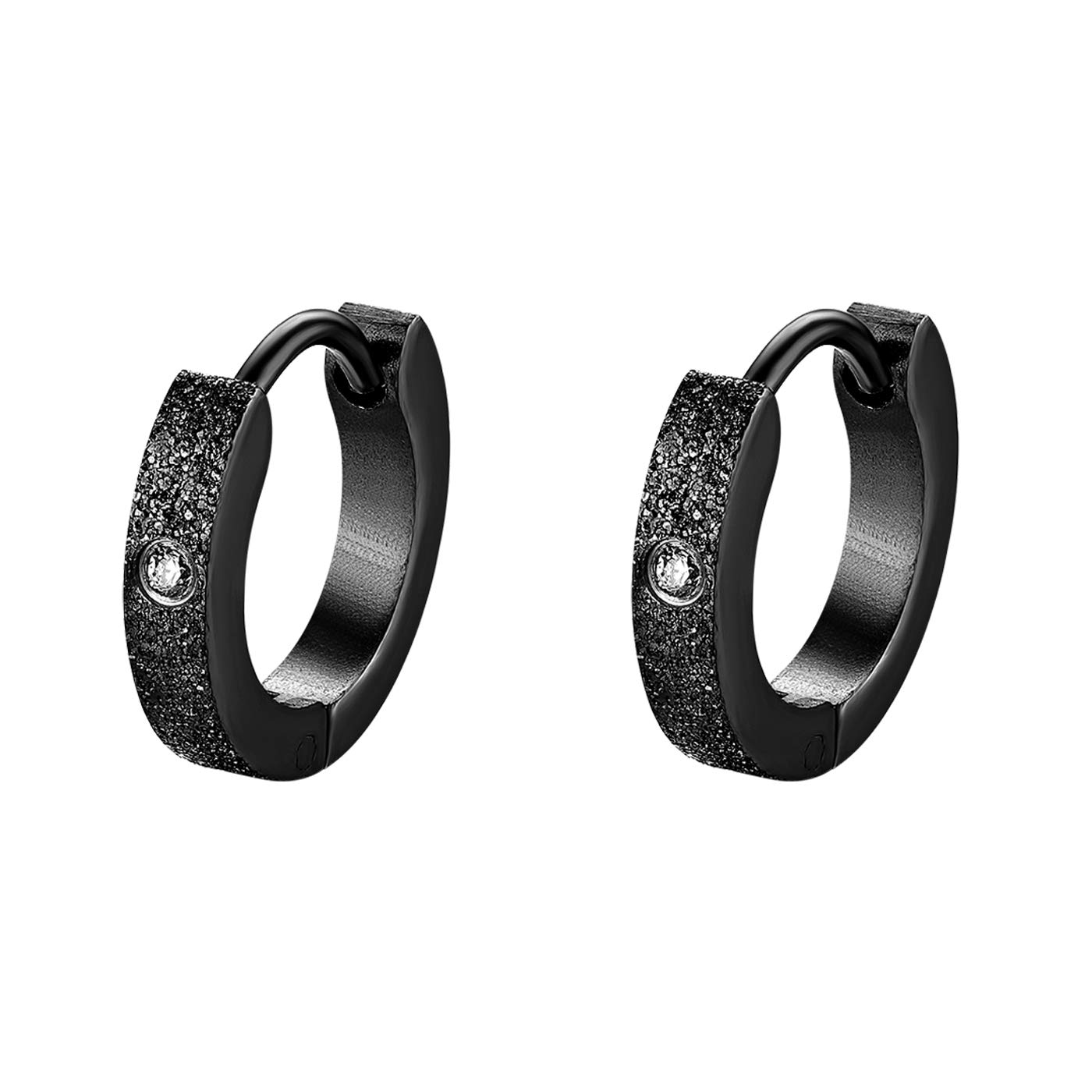 JewelryWe Schmuck Damen Choker Kette Kropfband Set schwarz m