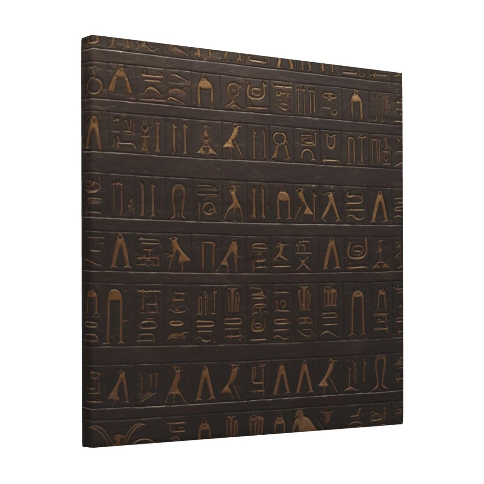 KLOPH Ancient Egyptian Hieroglyph Canvas Wall Art for Living Room 12"x12" Modern Artwork Painting for Bathroom Hanging Canvas Prints Aesthetic Wallart for Bedroom Kitchen Office Wall Decor