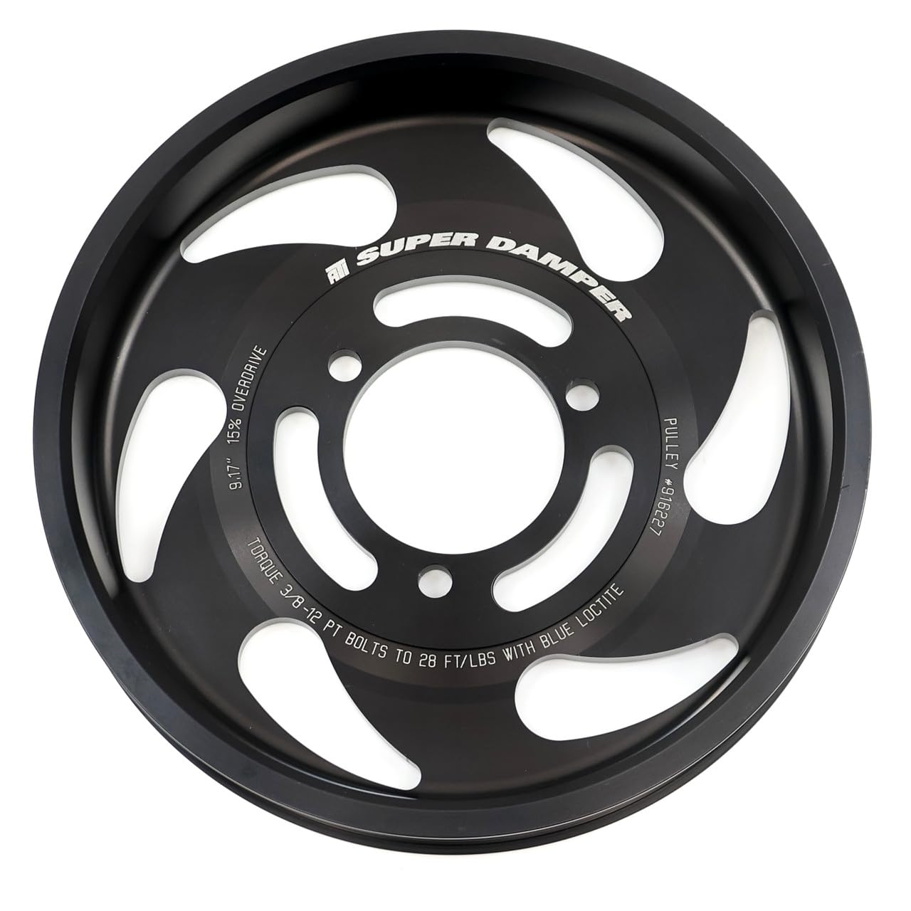 ATI 916227 17% Overdrive 8 Rib Supercharger Pulley for LSA LT4 Super Dampers -Fits 2009-2019 CTS-V ZL1