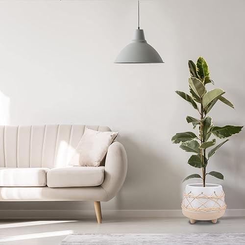 Miniatura 6 de Maceta Chonsun de Cerámica 8 Pulgadas Macetas para Interior y Exterior con Agujeros de Drenaje Macetas de Flores Macetas de Plantas Cerámicas