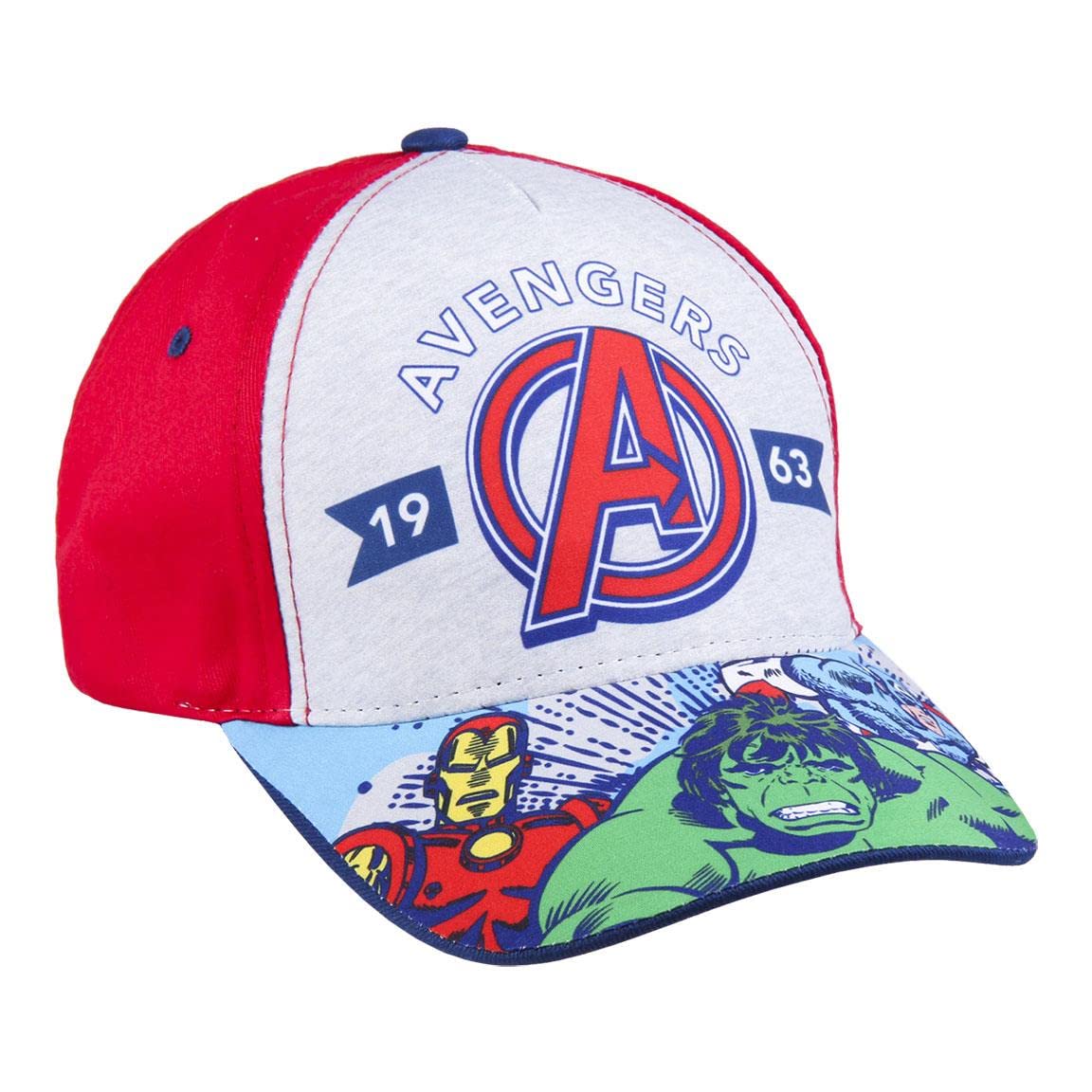 Gorra Infantil Vengadores Azul Algodón Poliéster Velcro Ajustable 2-8 Años Original España