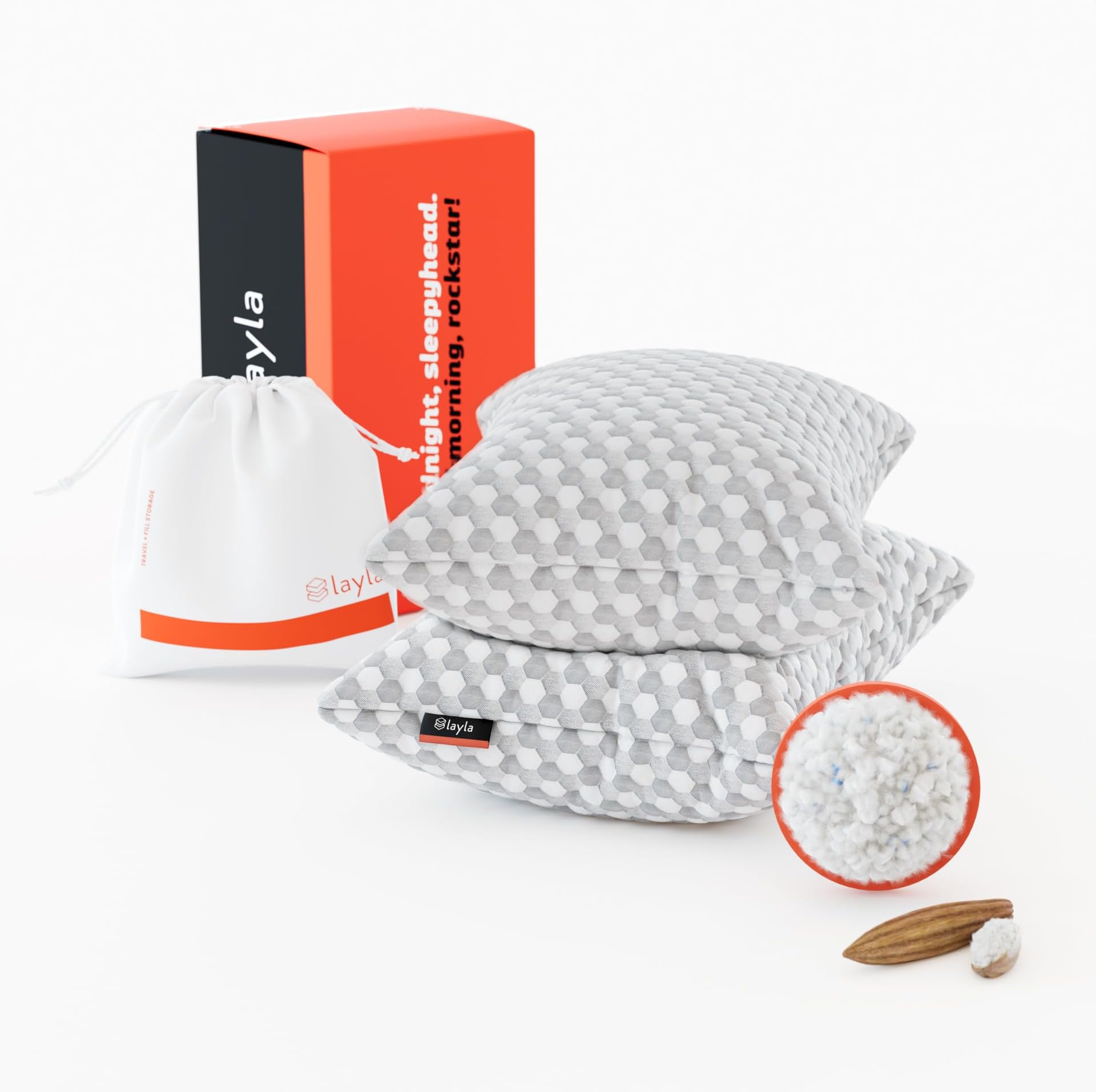 Adjustable Fill Kapok Pillow, 2pack of the Luxurious Cooling Pillow, King, Supportive for Head and Neck, Fully Adjustable, Natural Material that is Light and Airy.