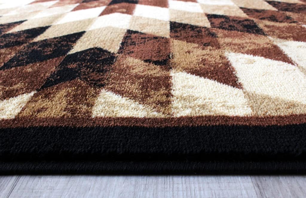 Masada Rugs, Stephanie Collection Area Rug Southwest Native American Distressed Design 1106 Brown Black Beige (6 Feet X 9 Feet) - Image 6