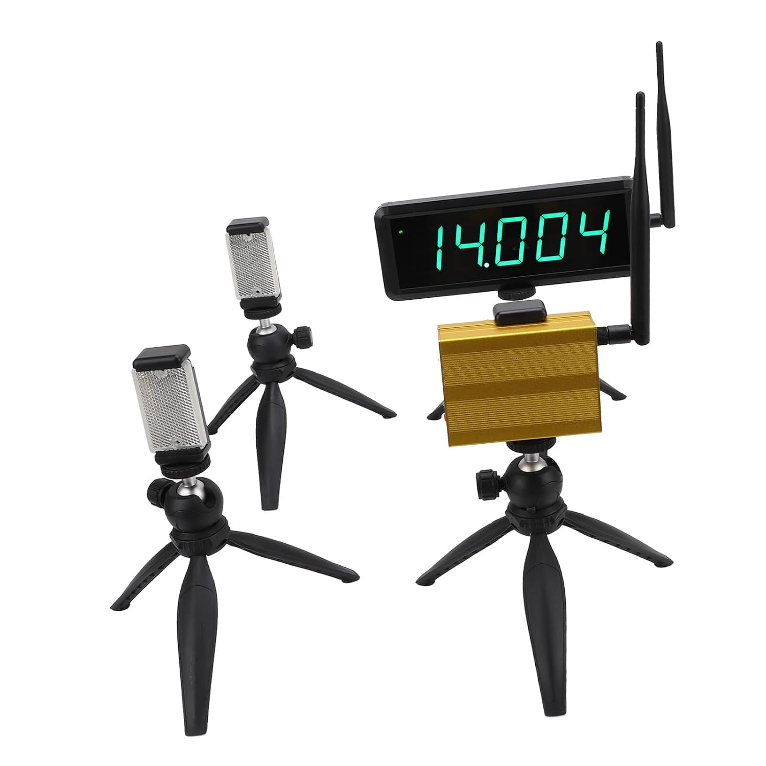 Qiilu Wireless Race Timer - 5 Digit Battery Operated Stopwatch for Sprints and Balance Bikes, Portable Timer for Competitive Training