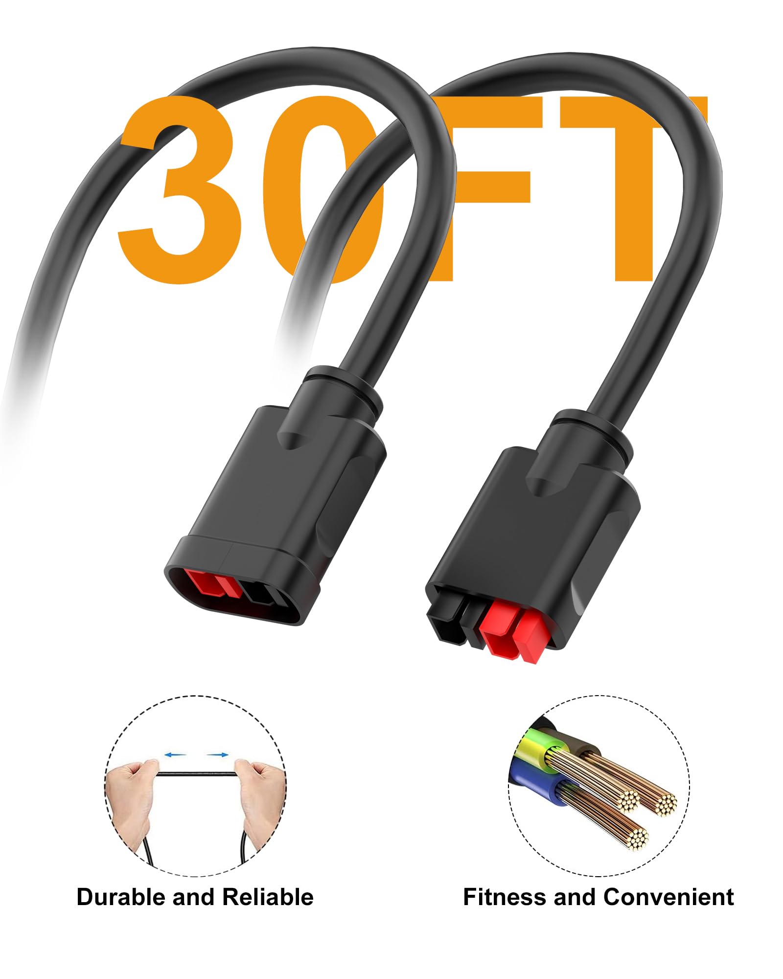 VHBW Cable de extensión de puerto de alta potencia Goal Zero de 30 pies compatible con conecta más de 200 paneles solares a Yeti 1000+