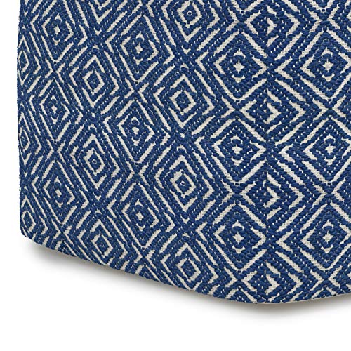 SIMPLIHOME-Graham-Square-Pouf-Footstool-Upholstered-in-Patterned-Blue-Natural-Hand-Woven-Cotton-for-the-Living-Room-Bedroom-and-Kids-Room-Transitional-Boho SIMPLIHOME Graham Square Pouf Footstool Upholstered in Patterned Blue Natural Hand Woven Cotton for the Living Room Bedroom and Kids Room Transitional Boho