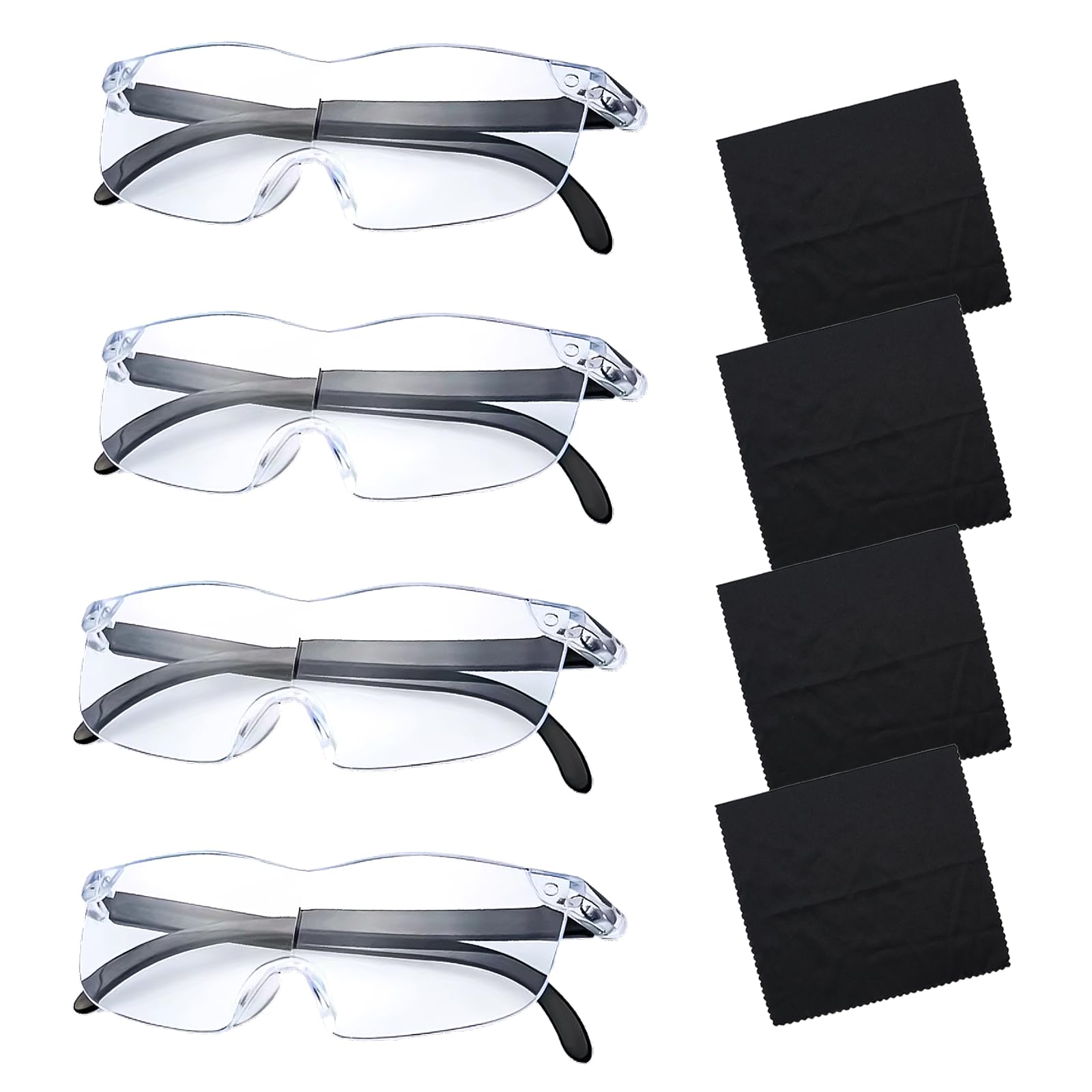 Occhiali Ingrandimento 4 Pezzi 300% 500% 800% 1000% Anti Luce Blu Lettura Lavori Artigianato
