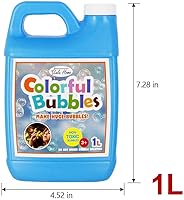 Vista 2 de Solución de burbujas concentrada Lulu Home (debe mezclarse con agua), 1 L/ 33.8 OZ de repuesto para máquinas de burbujas, varitas gigantes