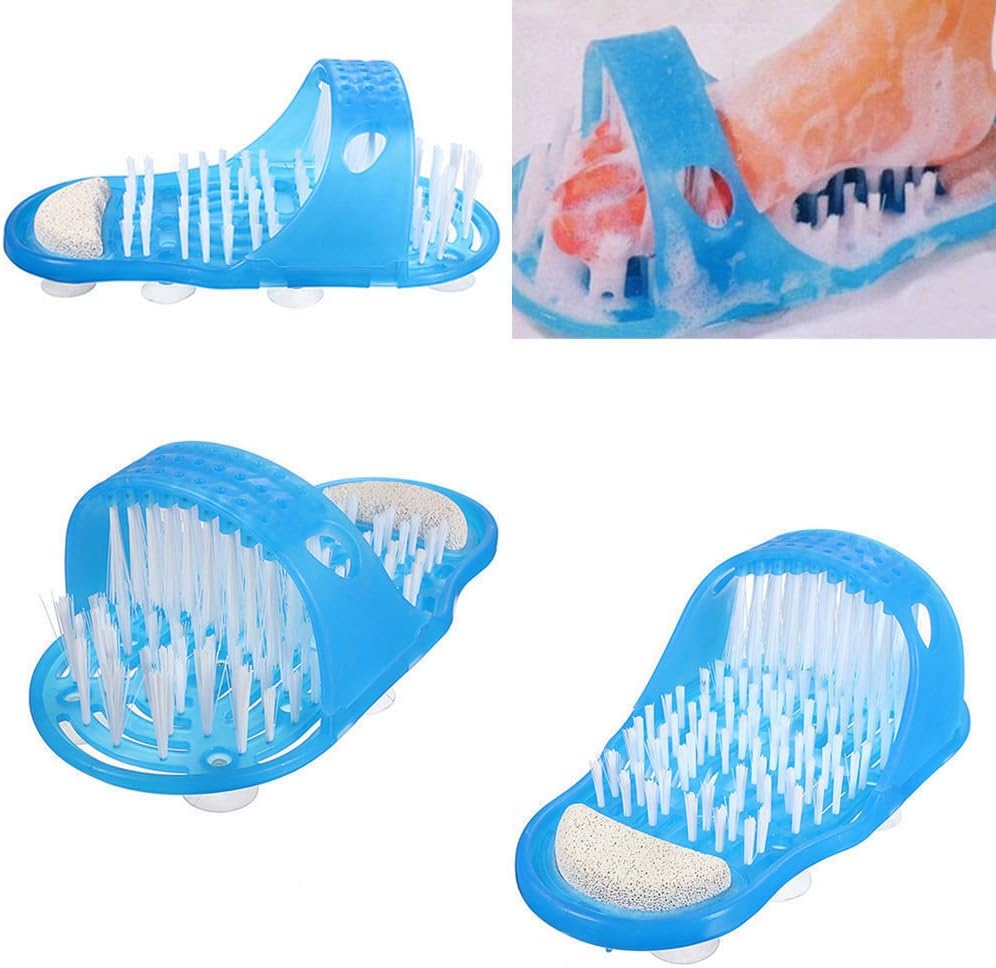Shower Foot Massager Scrubber Grooming Feet Tool Bathroom Callous Remover Strong Mineral Heads Boost Circulation And Provide A Deep Clean Bathroom Brush Cleaning Slipper Massage Scrubber With Sucker