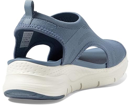 Skechers Women's Arch Fit - City Catch Womens Knit Slip-On Sandals, Slate, 8
