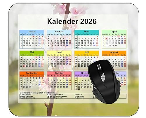 YENDOSTEEN 2026 Kalender Mauspad,Lichtlinie Mehrfarbig Mauspads für Computer,Laptop,PC,Büro & Zuhause 02