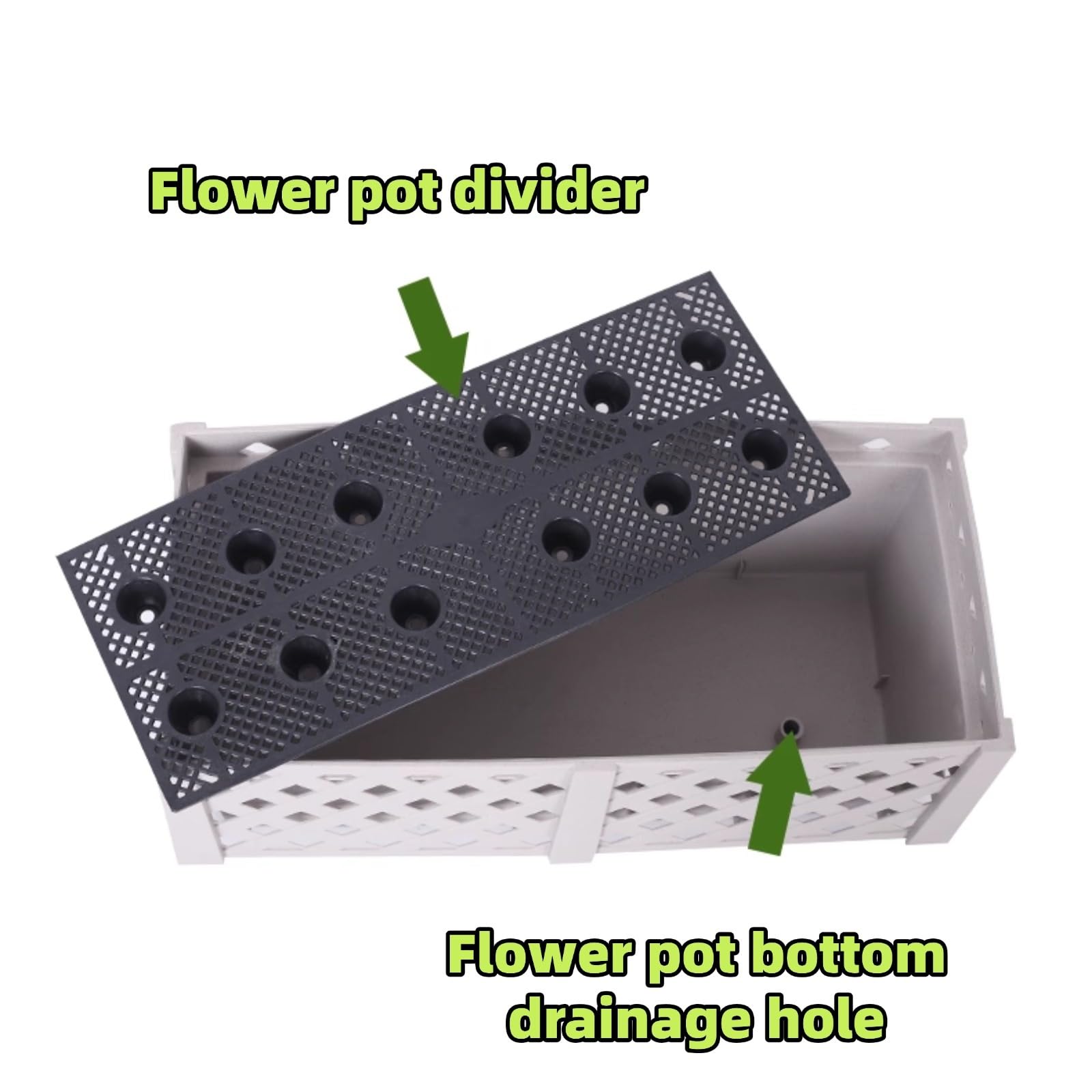 Pot De Fleurs Rectangulaire À Suspendre À La Balustrade du Balcon Support Suspendu pour Balustrade Jardin en Pot pour Cour Terrasse Ou Jardin(Blanc)