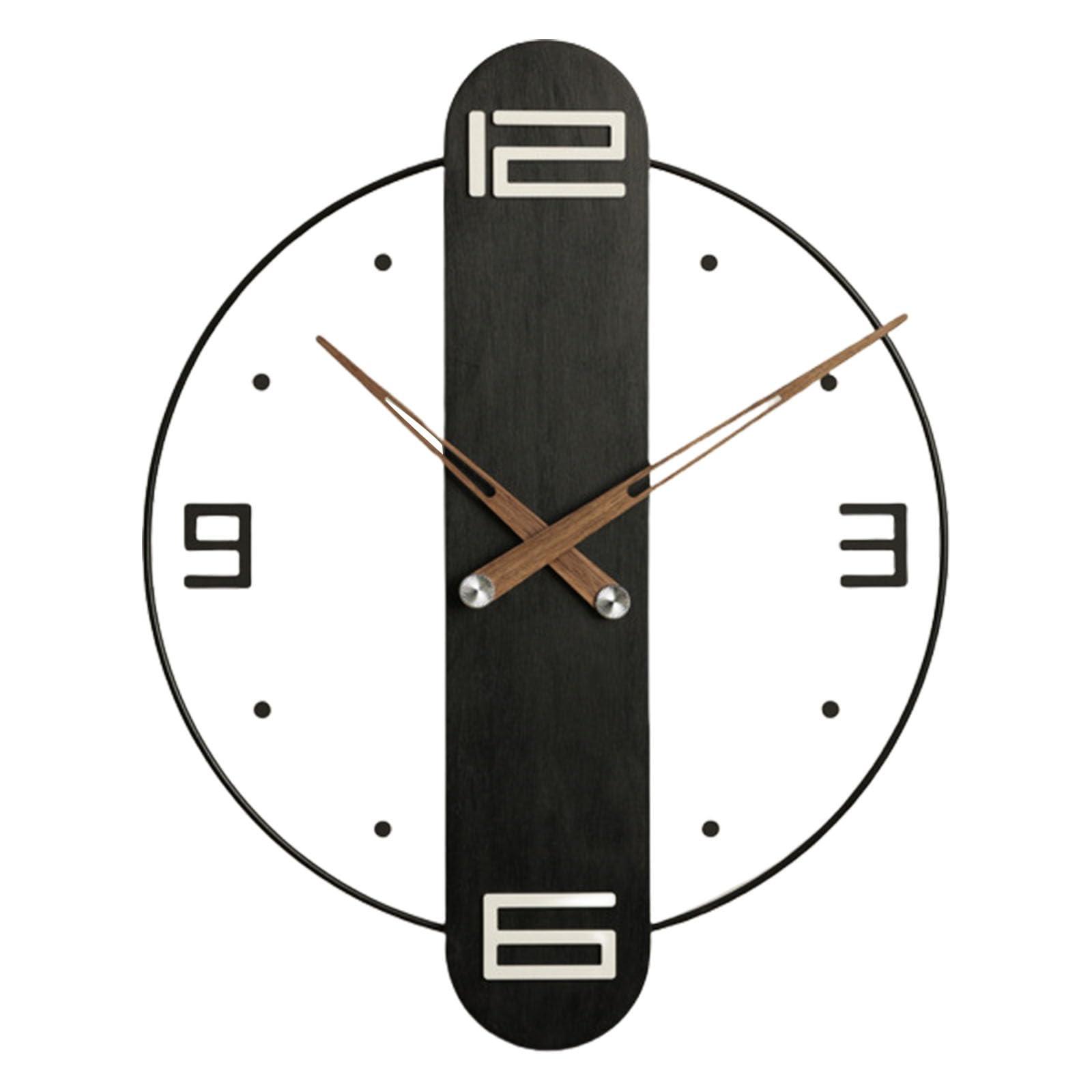 Carotoe A Wood Wall Clock Shatters Resistant Crylic Lens Quiet Mechanism Easy Installation Home Decoration Clear Wall Clock