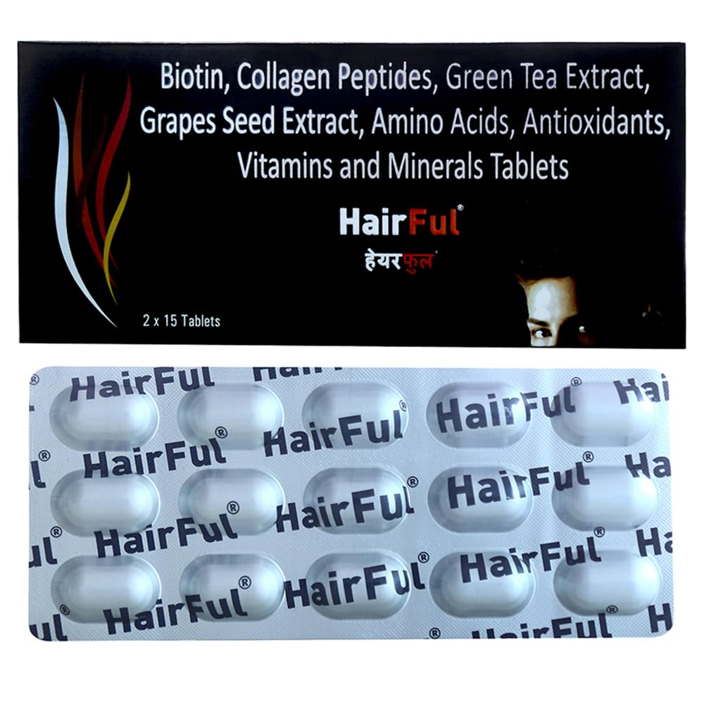 HairFul Hair Supplement Vitamin Tablets Biotin Tablets for Hair Boost Tablet (Pack of 4 X 15) 60 Tablets — Amazon image 11