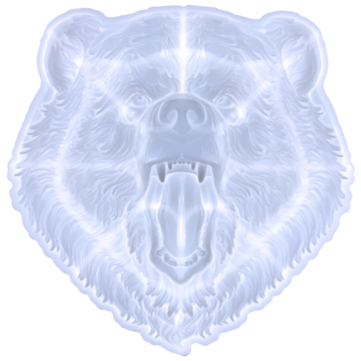 Zerodeko Molde de Silicona 3d para Manualidades DIY Cabeza de Oso, Antiadherente, Tamaño Mediano, Molde para Decoración de Escritorio y Adornos Artesanales