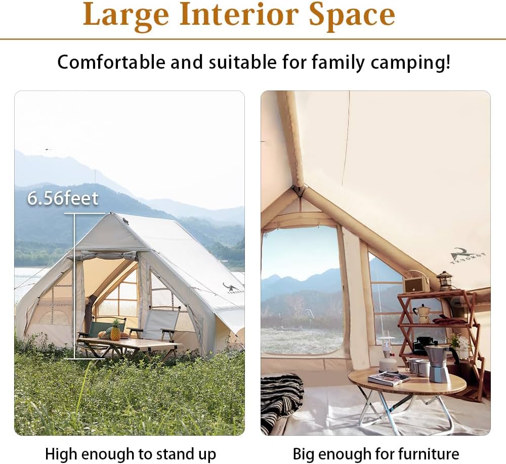 Amazon.com : TOMOUNT Inflatable Tent Glamping Tent for
