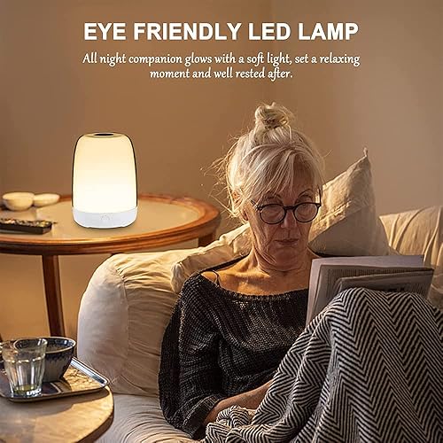 Miniatura 4 de Luz nocturna para niños, luz nocturna de bebé con control táctil regulable, luz nocturna para niños para dormitorio con cambio de color RGB y
