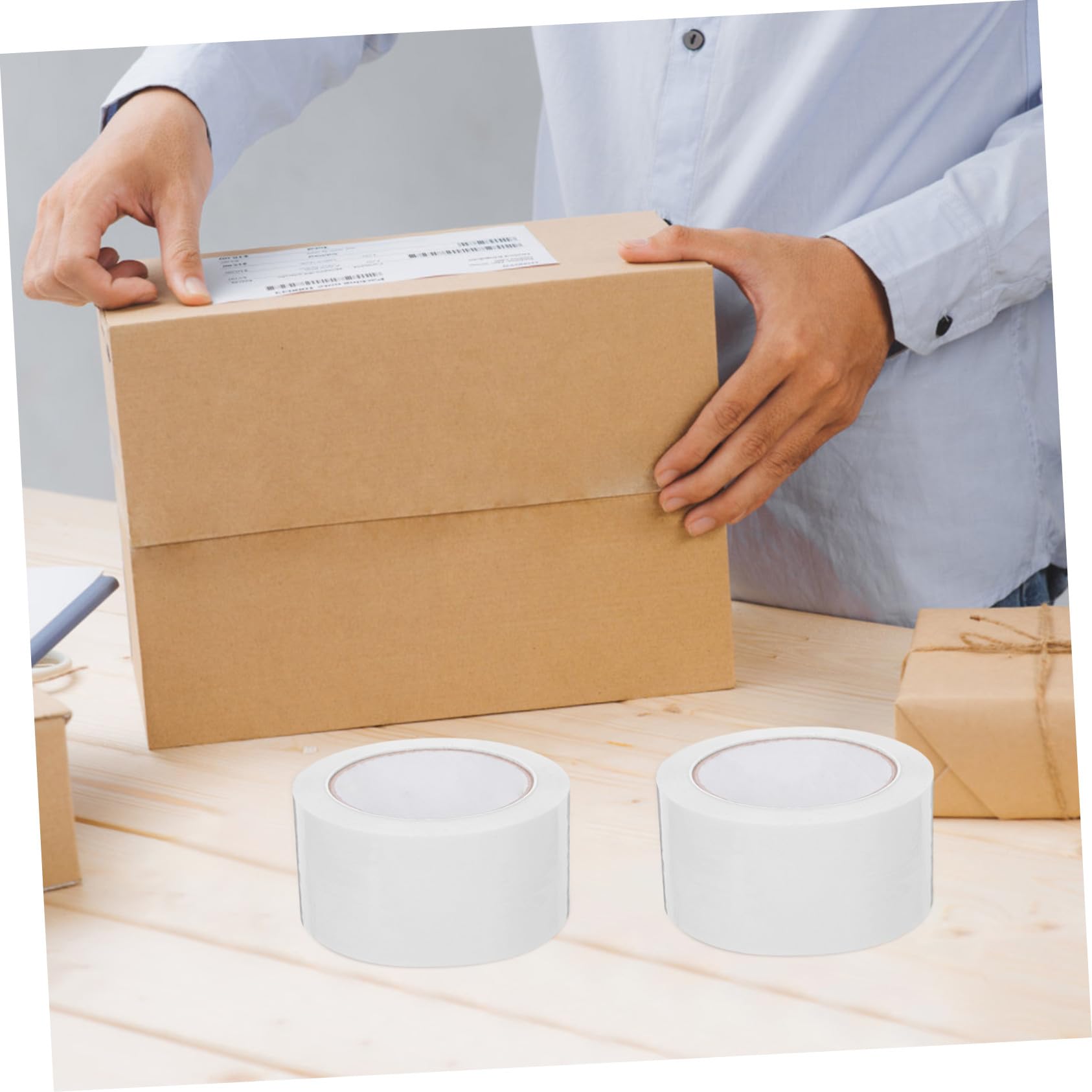 Anneome 3 Rollen Dichtungsband aus Opp mit Starkem Klebstoff Multifunktionales Reparatur und Nahtband für Innen und Außenanwendungen Weiß 55mm X 91m