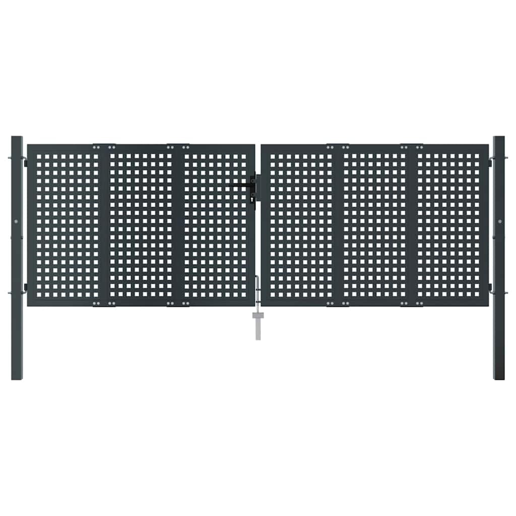 vidaXL Portail de jardin Anthracite 300x100 cm Acier