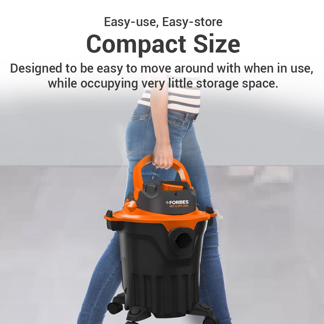 Forbes Wet & Dry Zeal Vacuum Cleaner – 7L Capacity, Compact Size, Blower Function, Sofa & House Cleaning Machine, Powerful Suction for Car & Multi-Surface Use 3