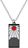 FAADBUK Demon Slayer Tanjiro Necklace & Keychain Anime Cosplay Gifts - Stainless Steel