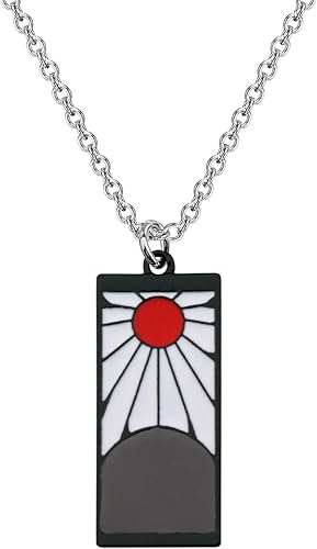 FAADBUK Demon Anime Inspired Jewelry Tanjiro Necklace & Keychain Tanjirou Anime Cosplay Gifts