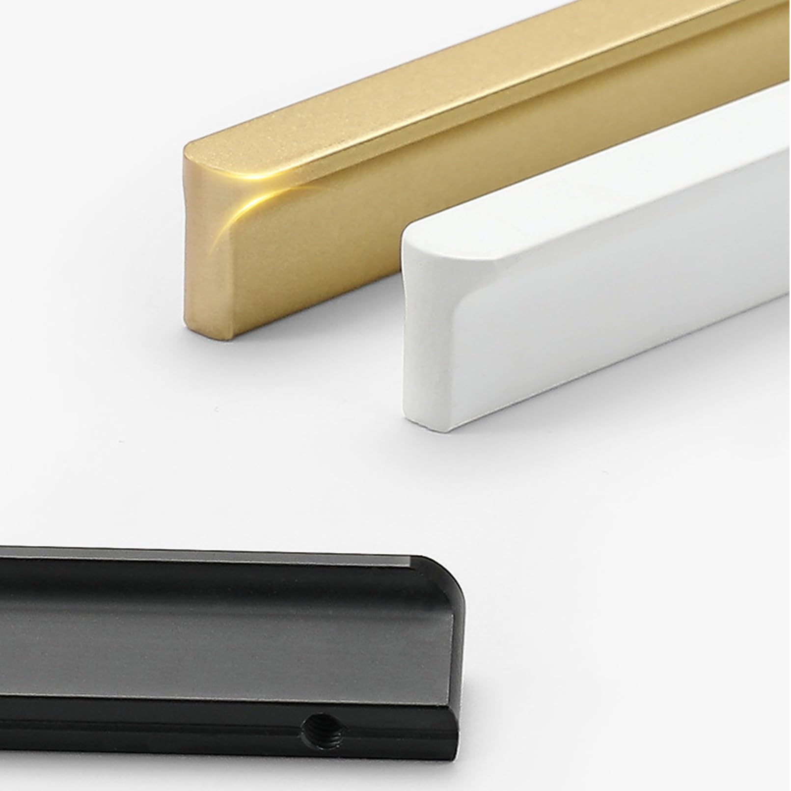 Maniglie per Mobili da Cucina Nere Moderne,Set da 2 Maniglie Cucina,Solida alluminio | Finitura Anodizzato,Distanza Fori:96-1152mm Maniglie per Mobile,Maniglie per Armadietti-960mm/37.8in