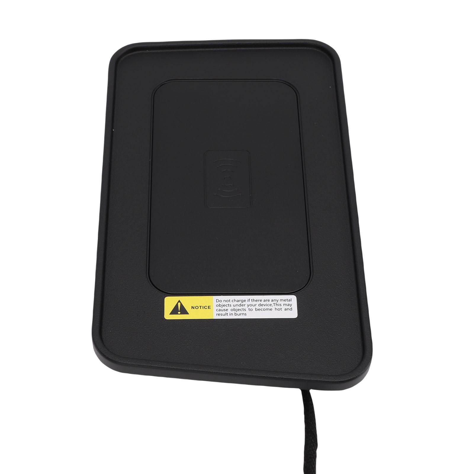 Cargador Inalámbrico para Coche, Cargador con Alfombrilla de Silicona Antideslizante, Almohadilla de Carga con Múltiples Mecanismos de Protección, Ideal para Instalación en Consola Central