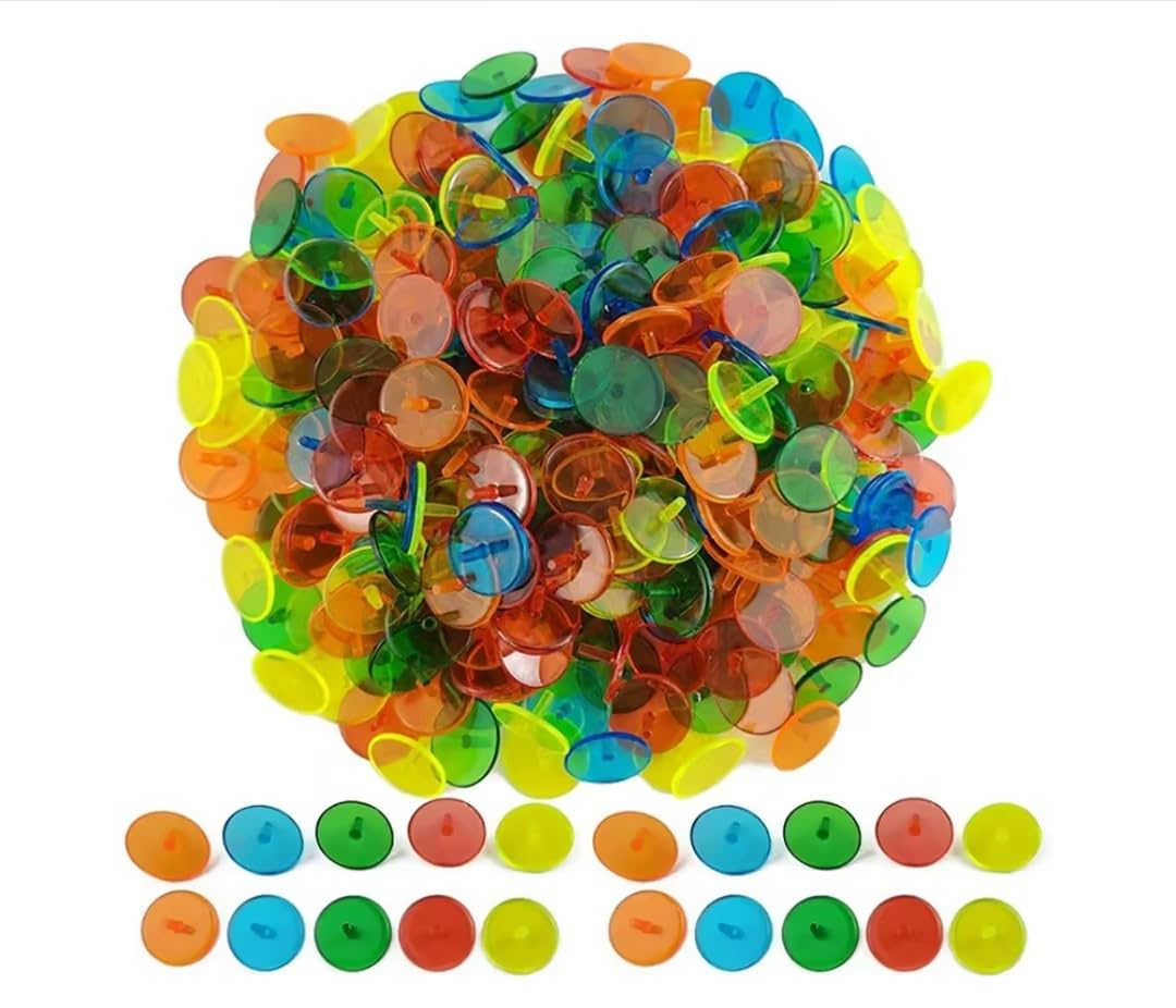 ZhangyiHot 100 Pcs Mixed Colors Plastic Round Golf Ball Position Markers for Golf and Baseball On-Course Accessories