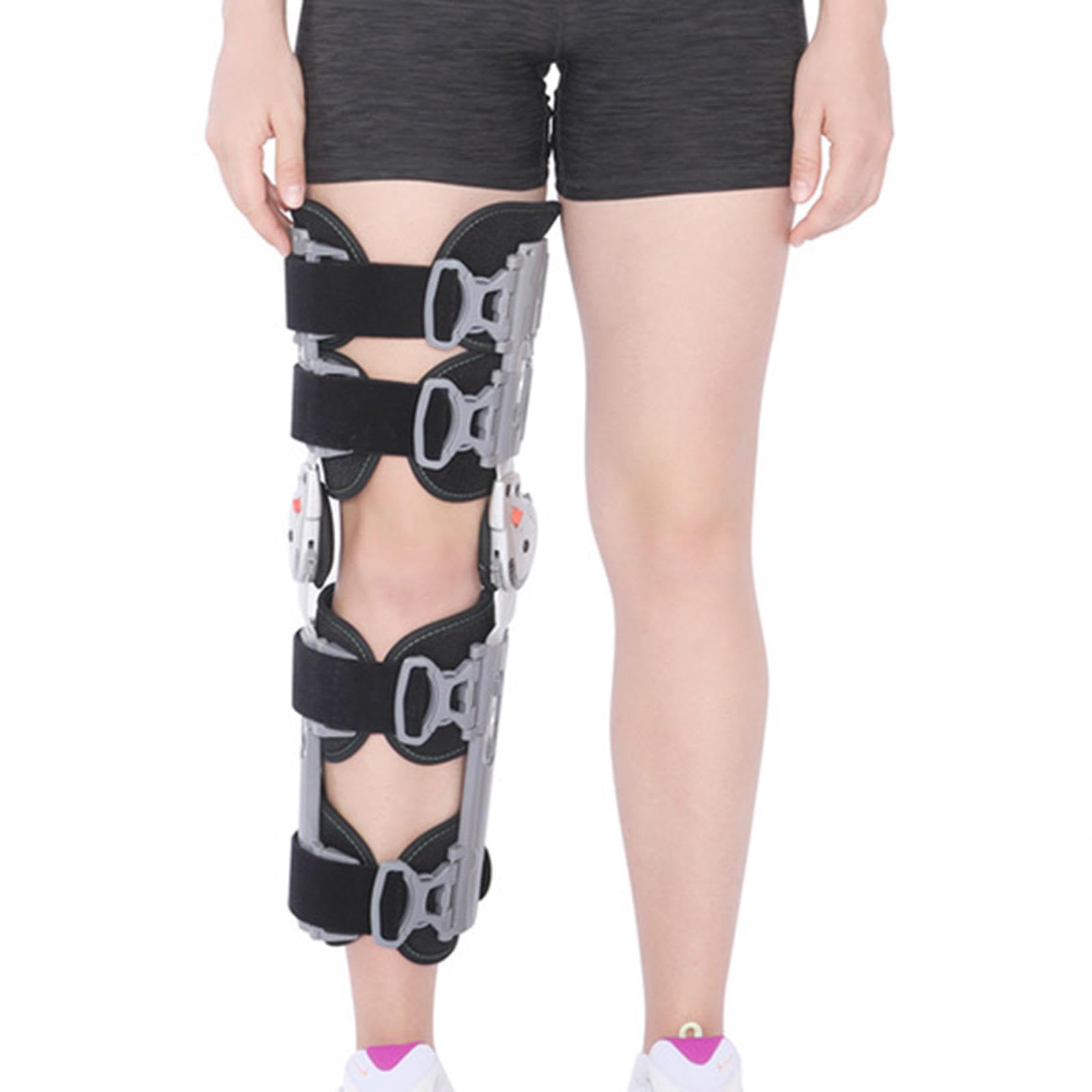 Rodillera Ajustable de Aleación de Aluminio, Rodillera con Bisagras Unisex, Rodillera de Rehabilitación Después de Una Lesión del Ligamento de Menisco, Estabilizador de Rodilla de Pierna