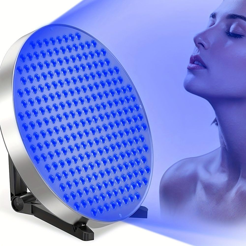 Bräunungslampe mit Augenmaske, 50-W-Sonnenlampe für Gesicht und Körper, Selbstbräunungsgerät für Einen Gleichmäßigen Hautton(Color:Silber)