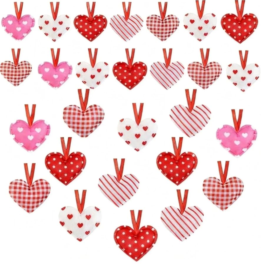 Cœur suspendu Saint-Valentin YIYA motif treillis à offrir pour soirée romantique