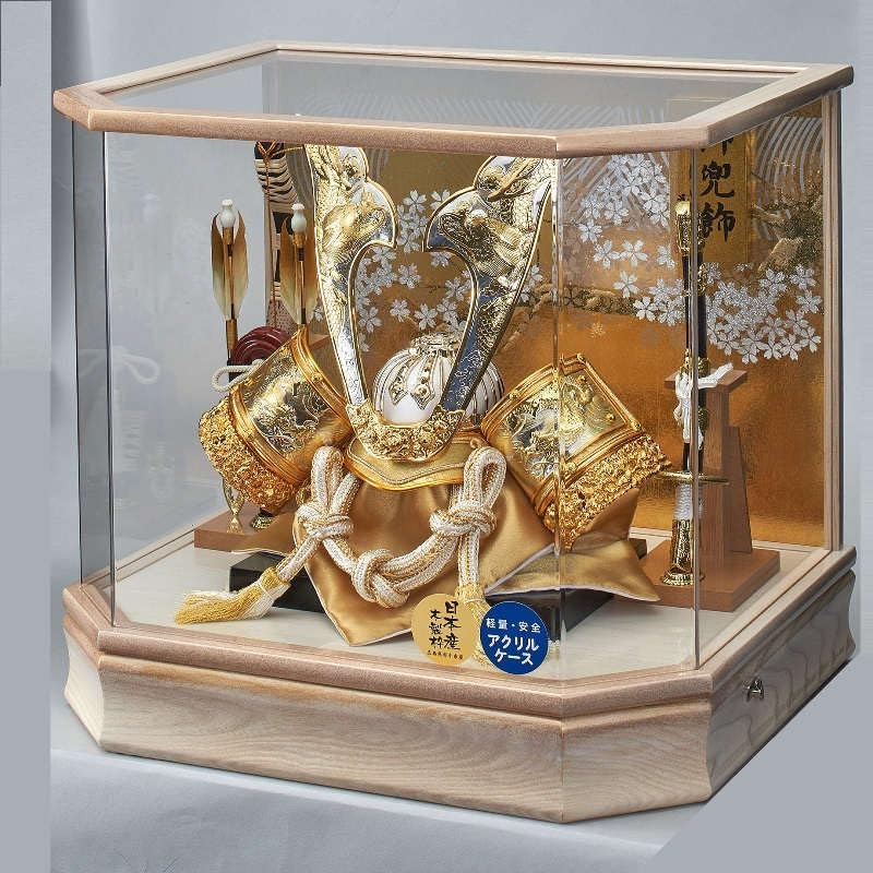 五月人形 ケース入 5号 上杉謙信 六角ケース 2024-yb037 幅37cm天使の