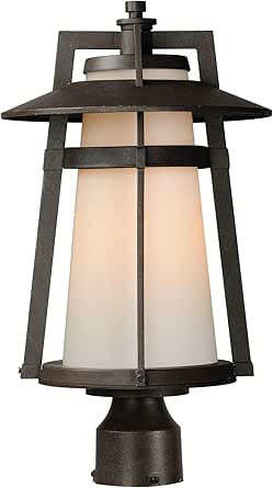 Maxim Lighting 3530SWAE Calistoga-One Light Outdoor Pole/Post Mount in Modern style-10.25 Inches Wide by 19 inches high