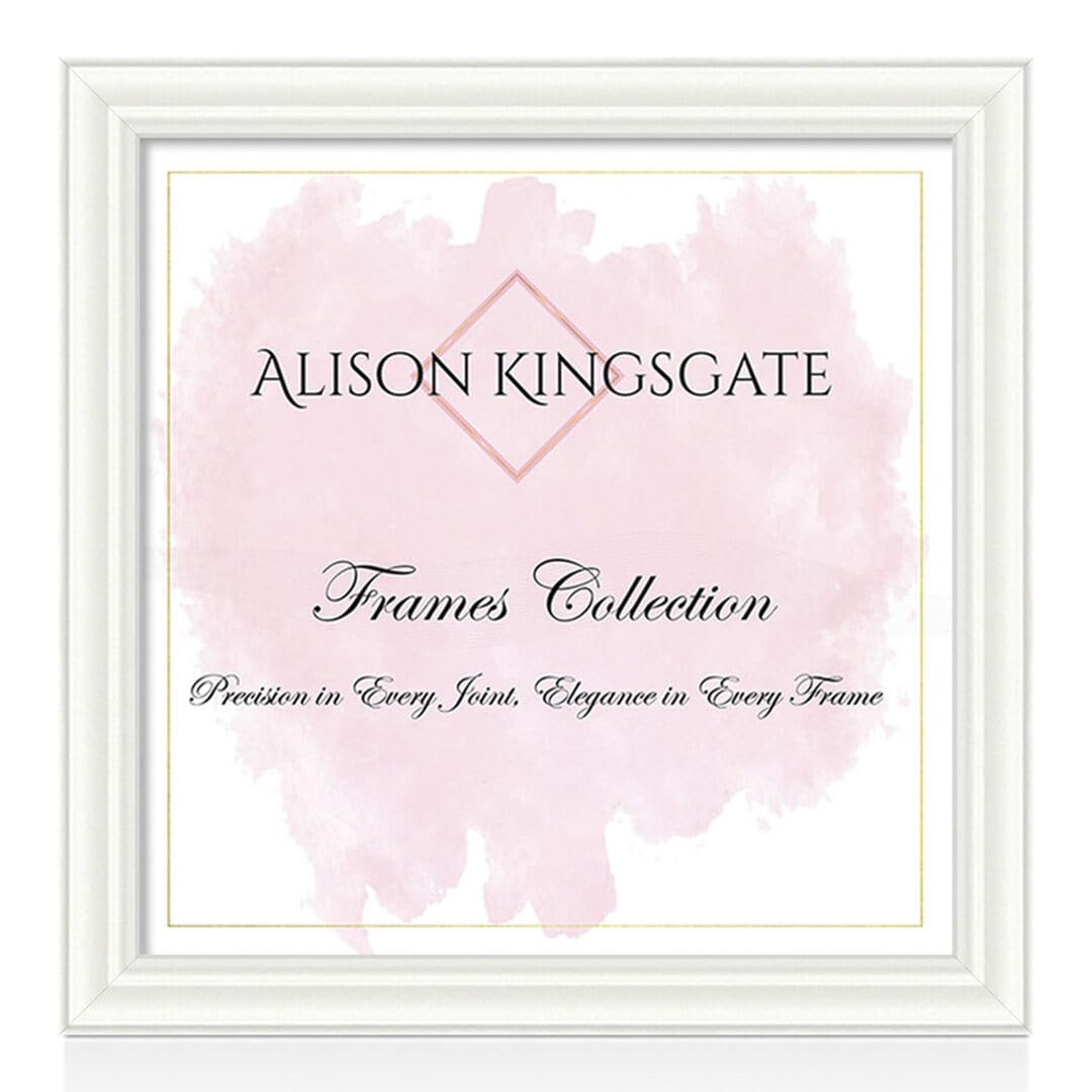 Alison Kingsgate Classic 10X10 White Picture Frame for Photos, Certificates
