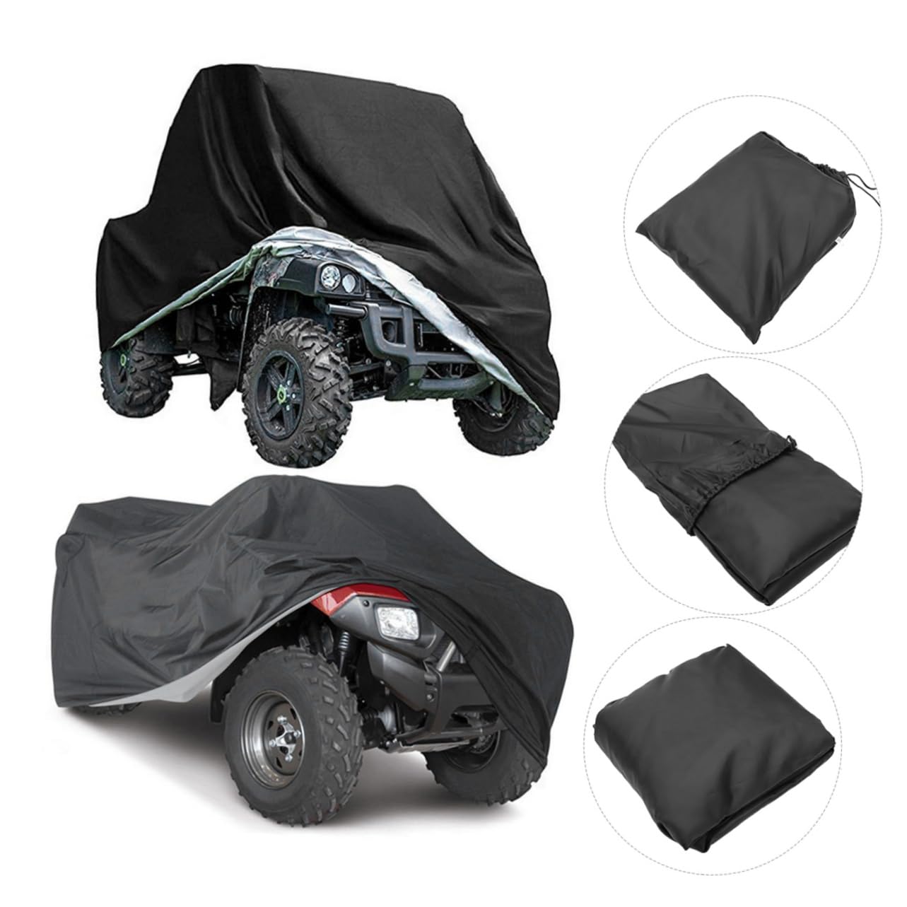 Yardwe Prato Falciatrice Copertura Equitazione Rasaerba Copertura Impermeabile Heavy Duty Prato Trattore Copertura Antivento per Il Veicolo Outdoor Erba Nero della Macchina