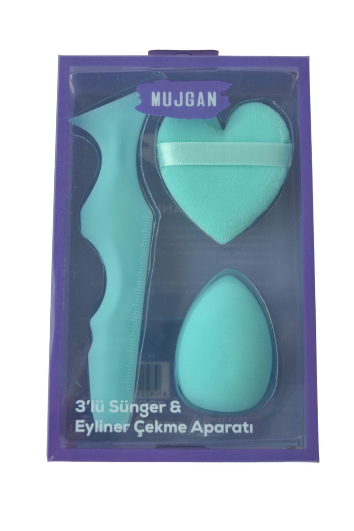 MUJGAN Makyaj süngeri eyeliner Aparatı 3 l ü set Yeşil