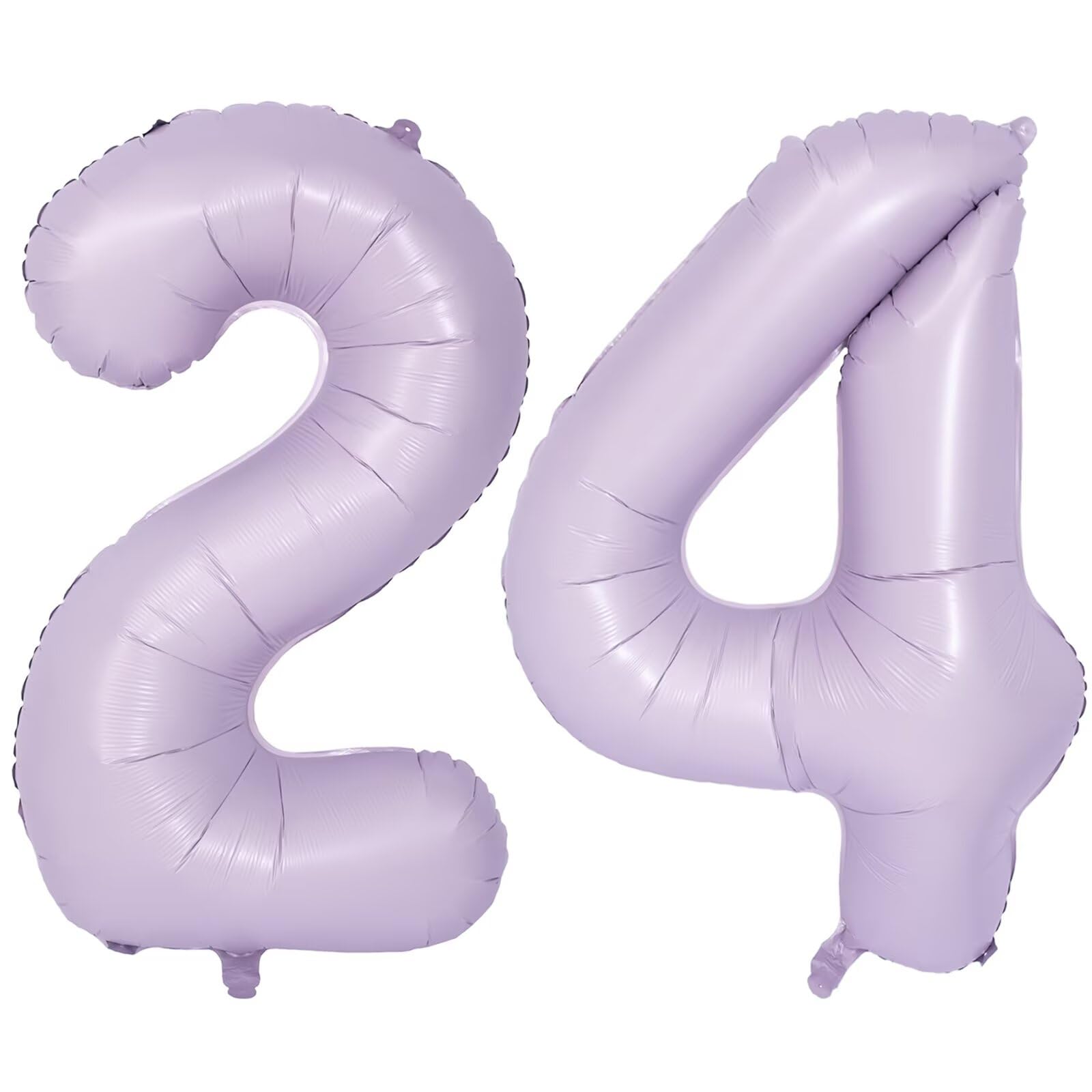 Purple Number 24 Balloons 40 Inch Large Aluminum Foil Party Balloons