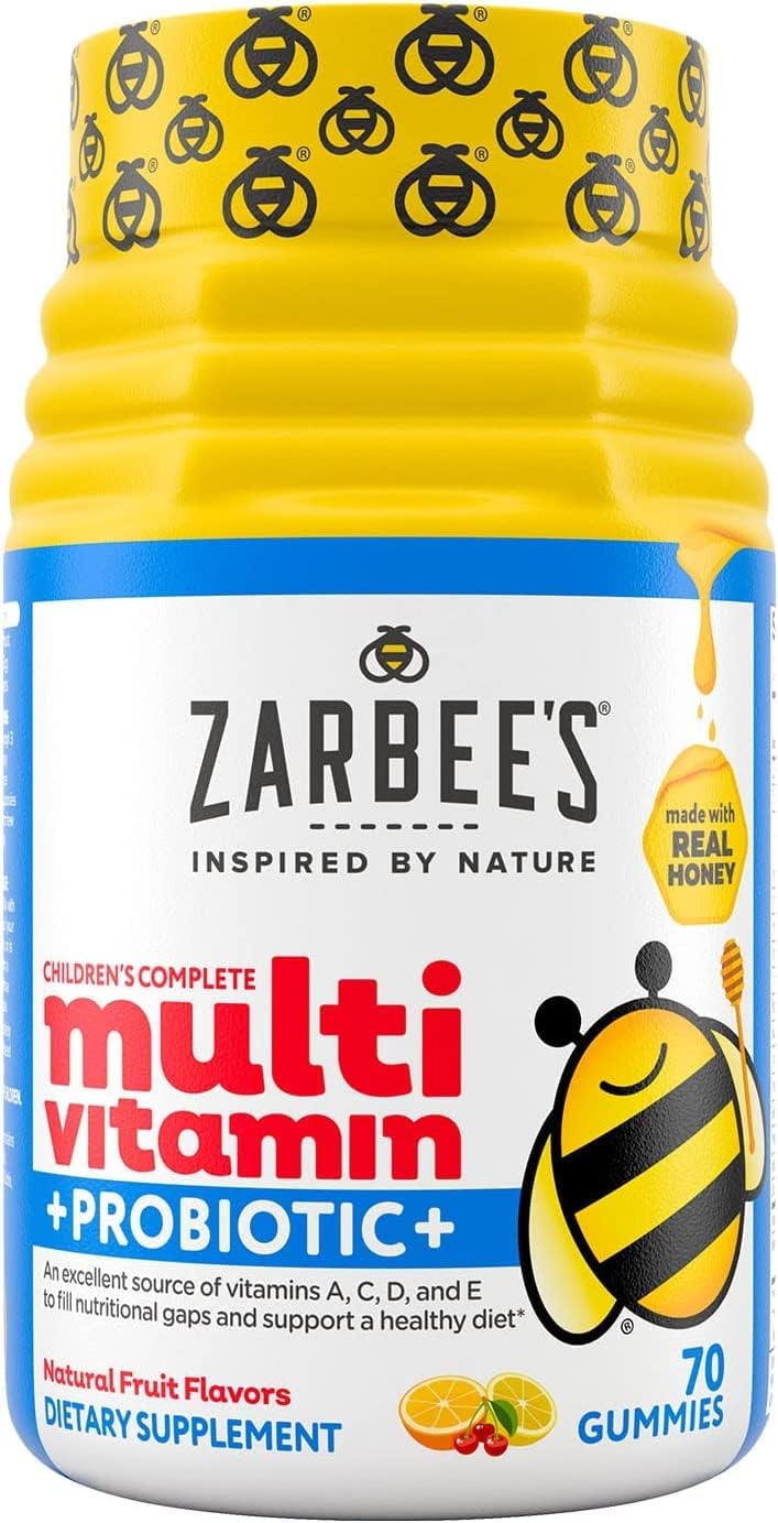Zarbee's Kids Daily Immune Support & Kids Multivitamin + Probiotic Multipack, Immune Support Gummies with Elderberry, Vitamin C & Zinc, 42 ct, & Children's Vitamins + Probiotic Gummies, 70 ct, 2 Items
