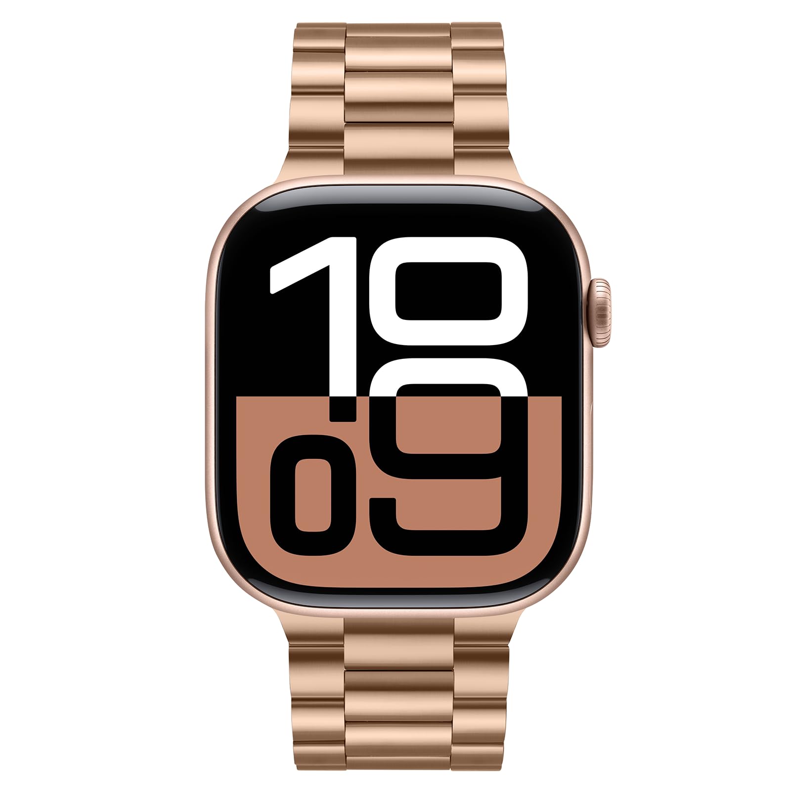 Tasikar Cinturino in metallo compatibile con Apple Watch 46mm (serie 10) 45mm 44mm 42mm Cinturino in acciaio inossidabile compatibile con Apple Watch SE serie 10 9 8 7 6 5 4 3, Oro rosa